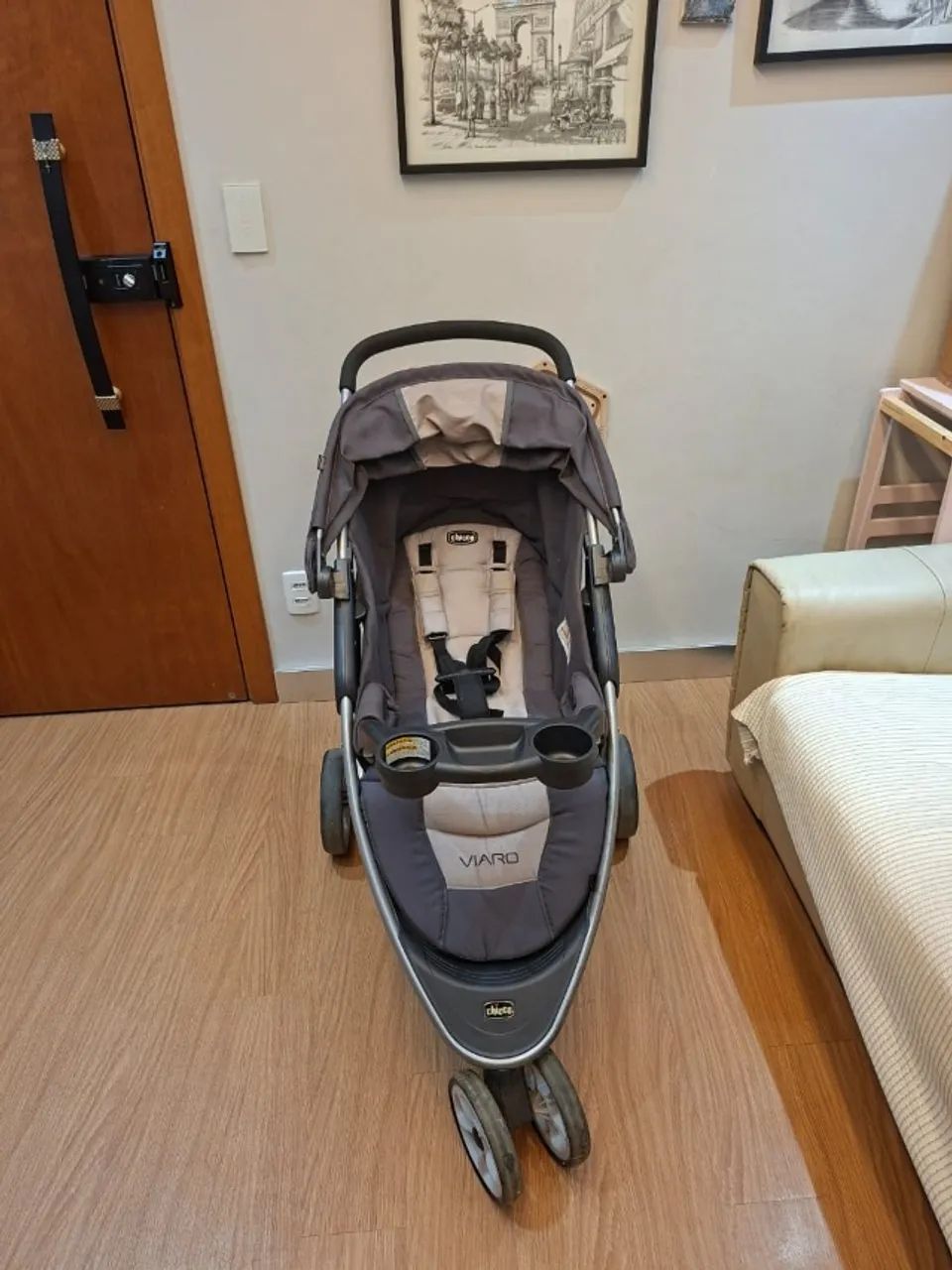 Carrinho de Bebê  Chicco Viaro com Bebê conforto - Foto 3