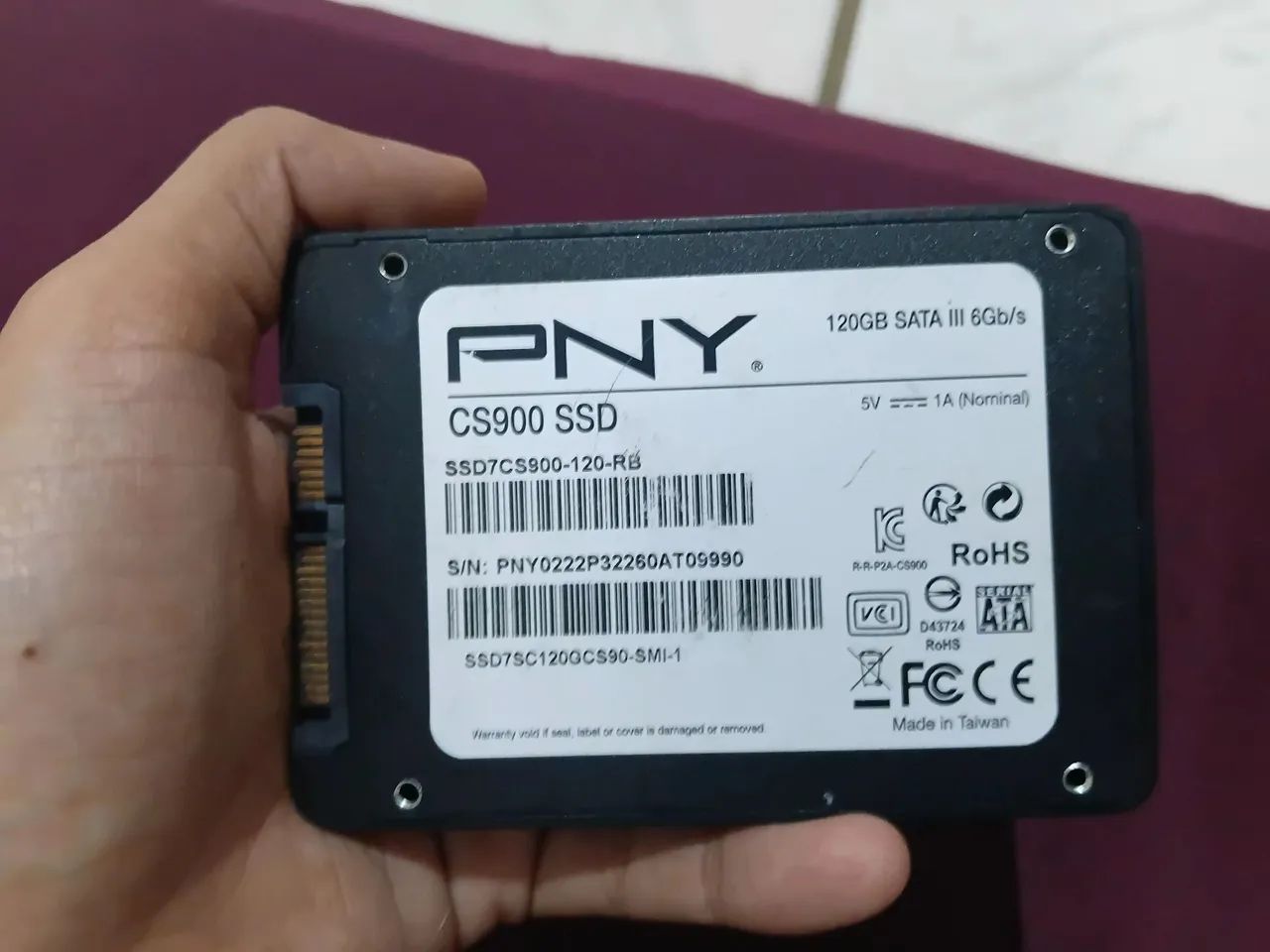 Vendo ssd da pny 120gb(acompanha cabo sata) - Foto 2