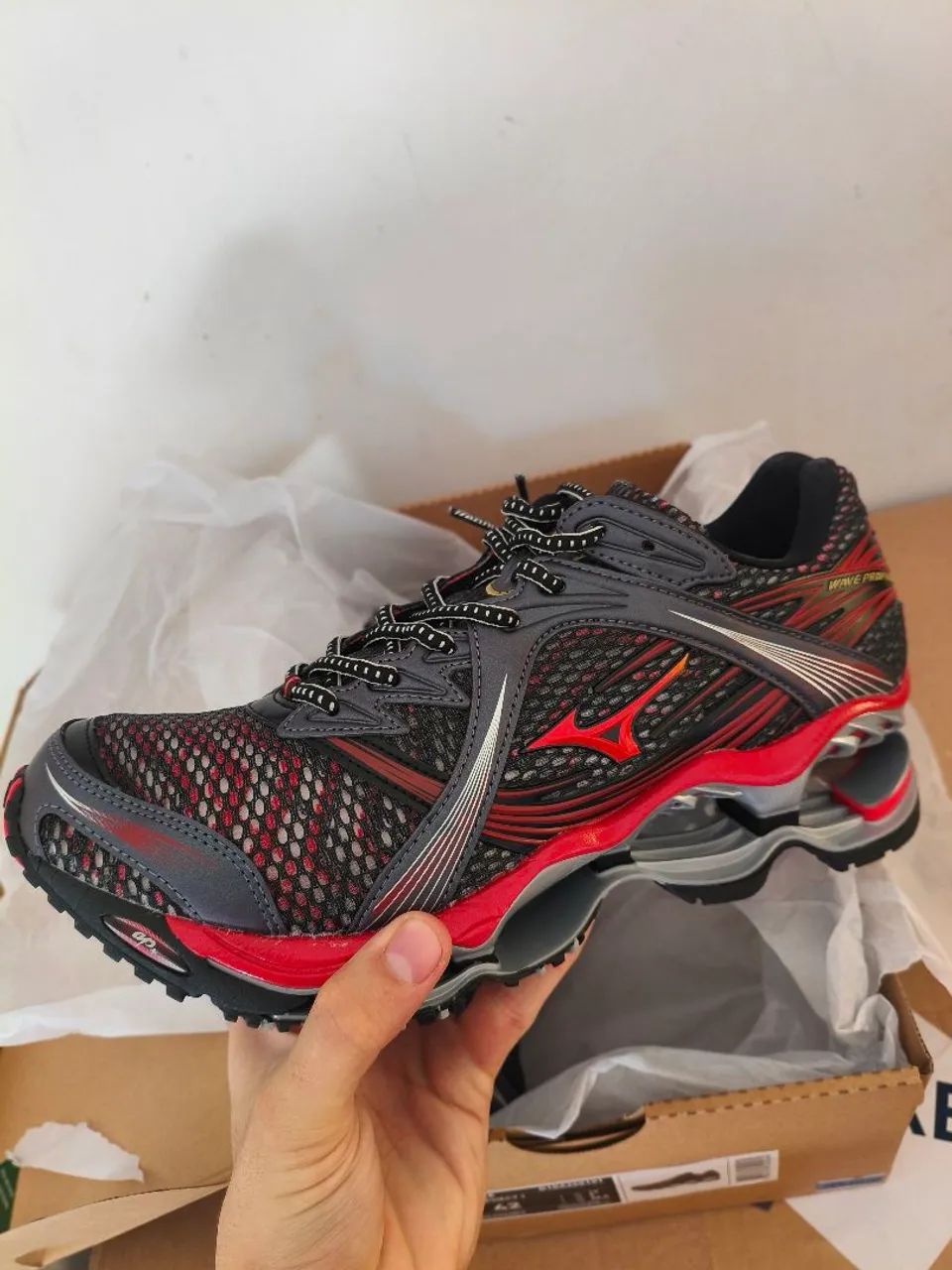 Tênis Mizuno Wave Prophecy 1 Vermelho  - Foto 3