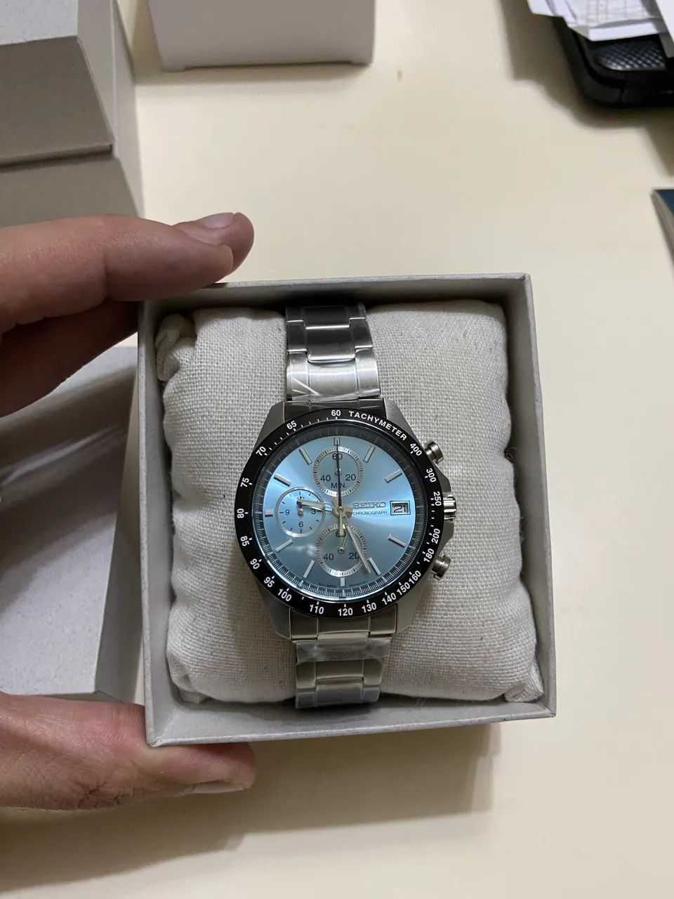 SEIKO METRONOME WATCH ライトブルー Seiko Spirit Cronograph Ice Blue - Acessórios - Pratinha (Icoaraci