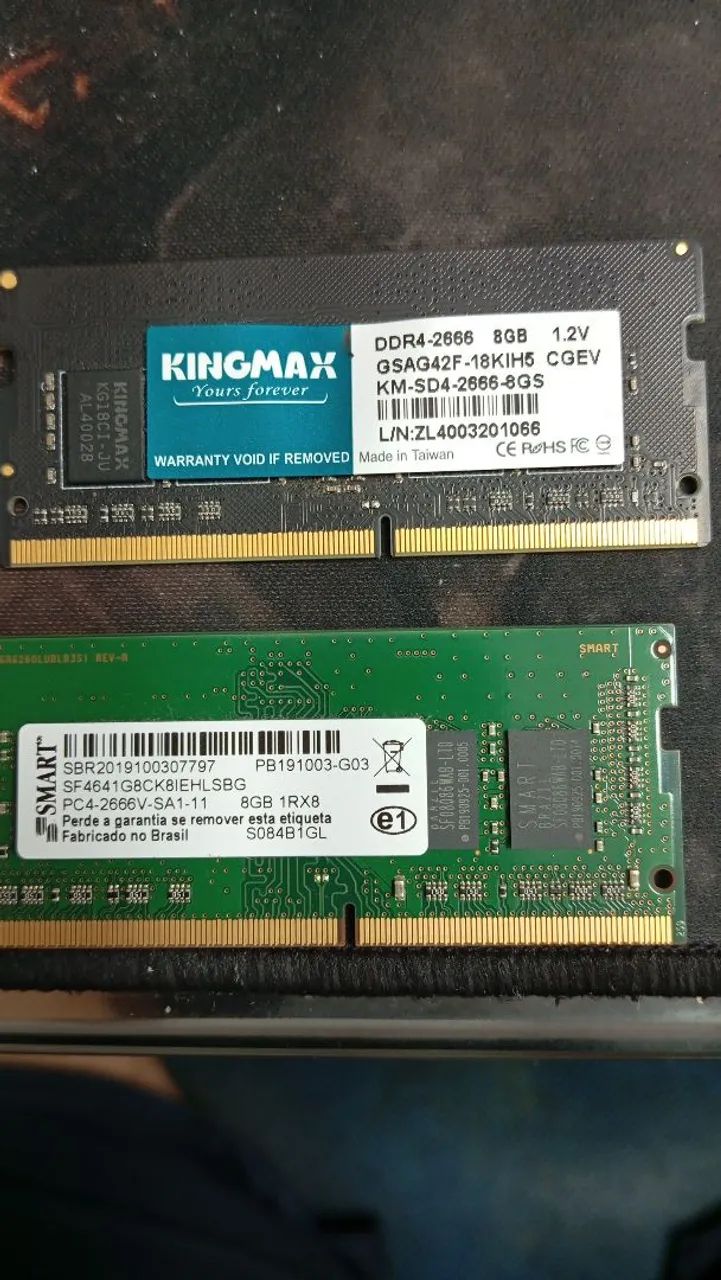 Memória ddr4 8 gigas notebook 