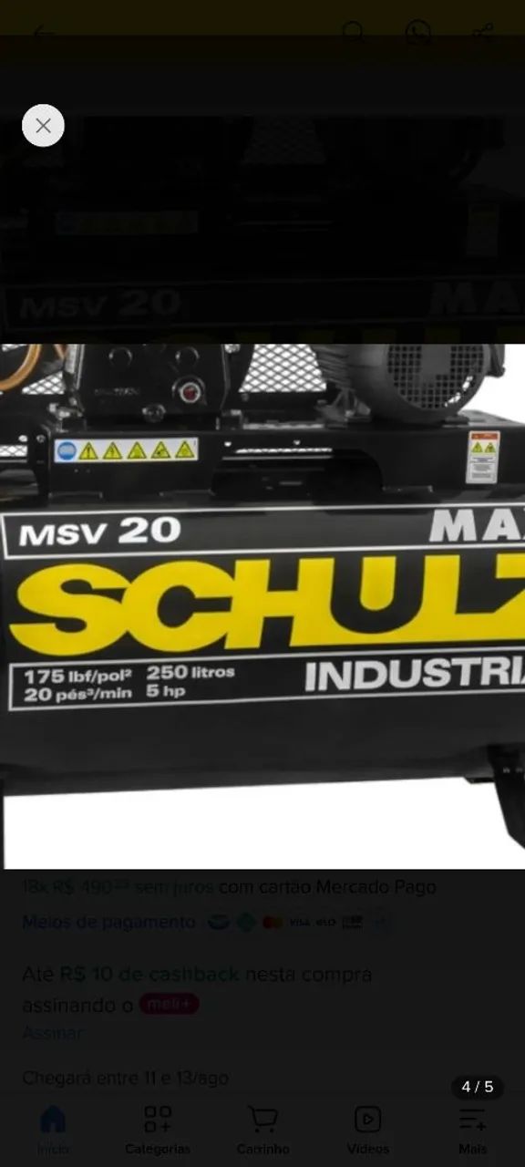 Compressor de ar 250L industrial  - Foto 4