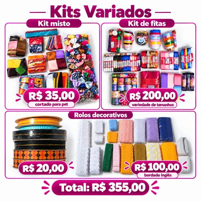 Kit Completo para Laços e Laços Pet com 2 Máquinas e Materiais - Foto 3