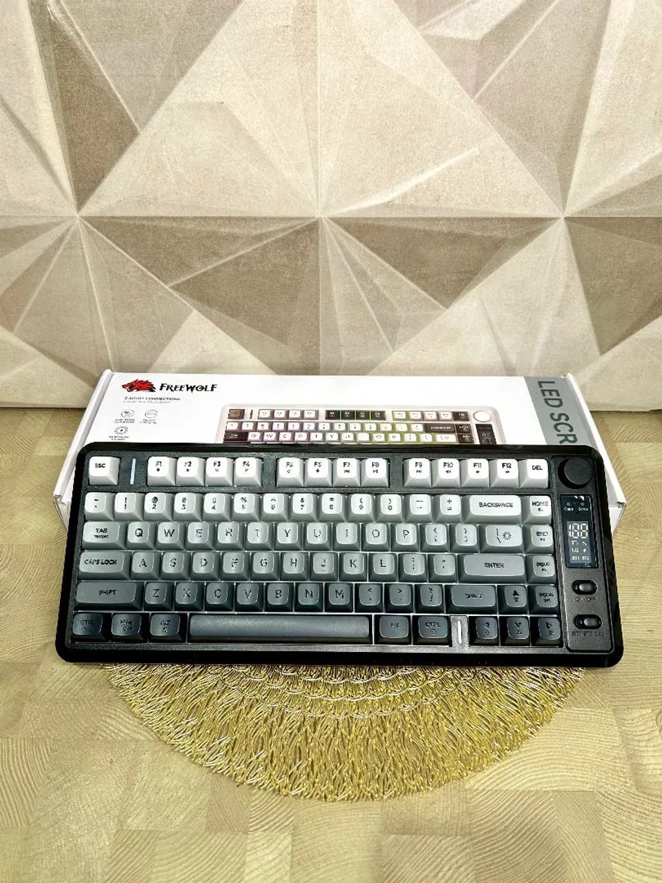 Teclado Membrana Sem Fio Freewolf M75 - Foto 3