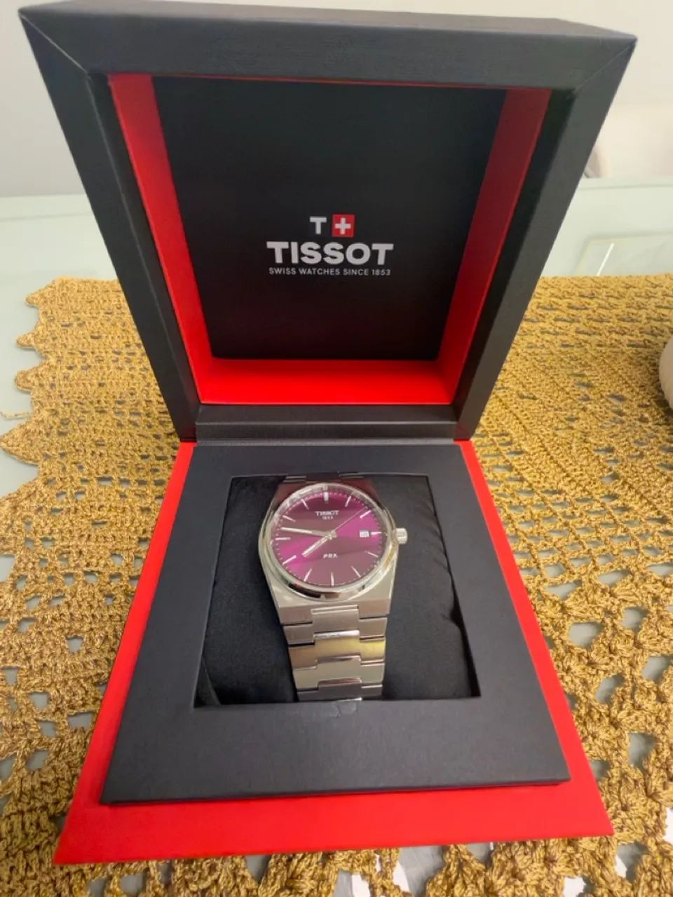 RELÓGIO Tissot PRX com mostrador roxo quartz - Foto 2