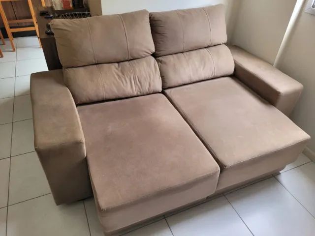 Sofá 2 lugares, retrátil e reclinável. Ótimo estado! - Foto 3