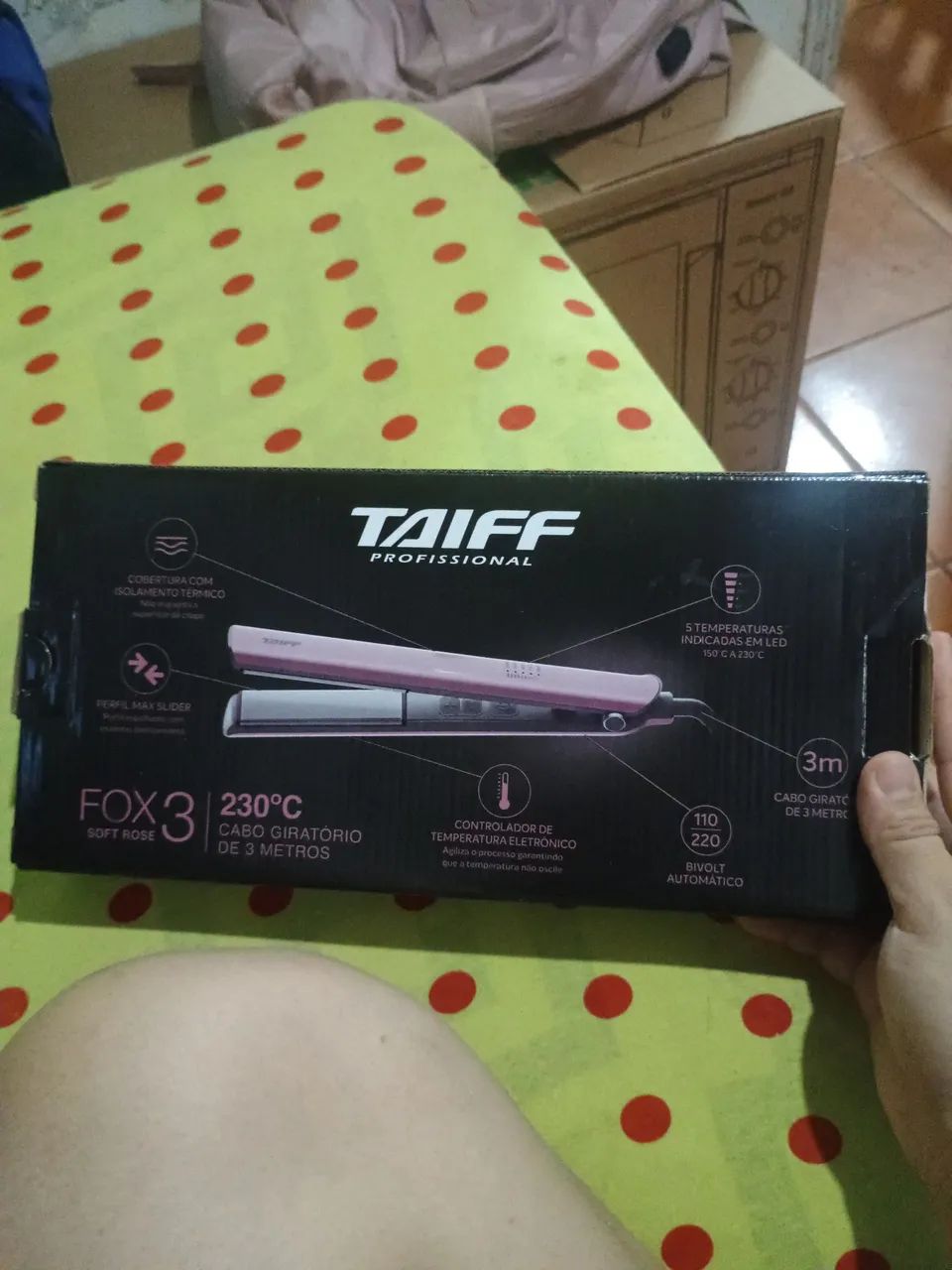 Chapinha Taiff Fox Íon 3 Solft 230° Rose Bivolt