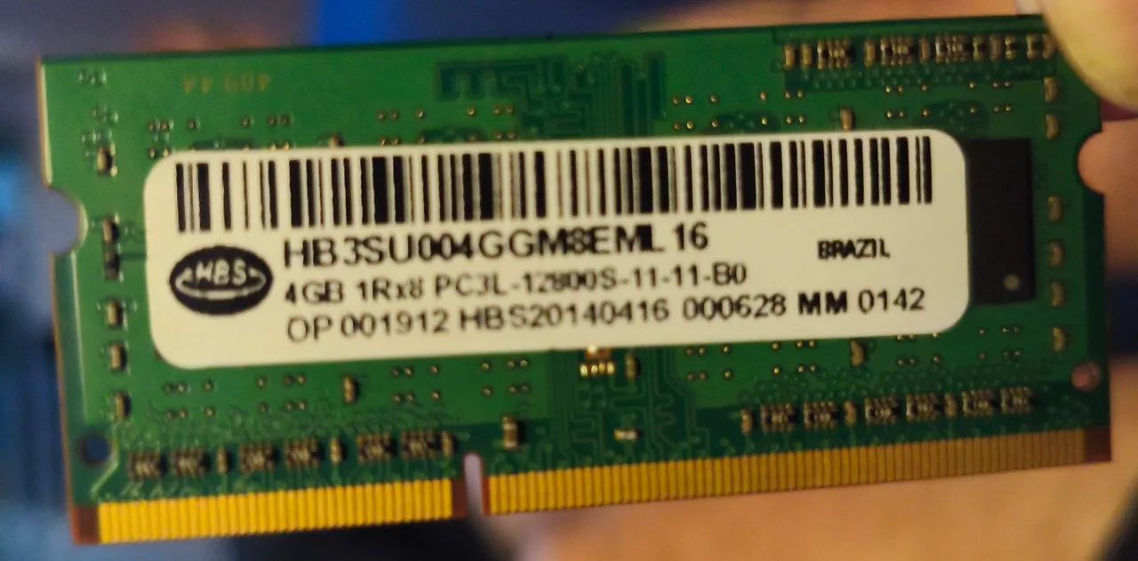 Memória DDR3 - 4GB - Notebook 