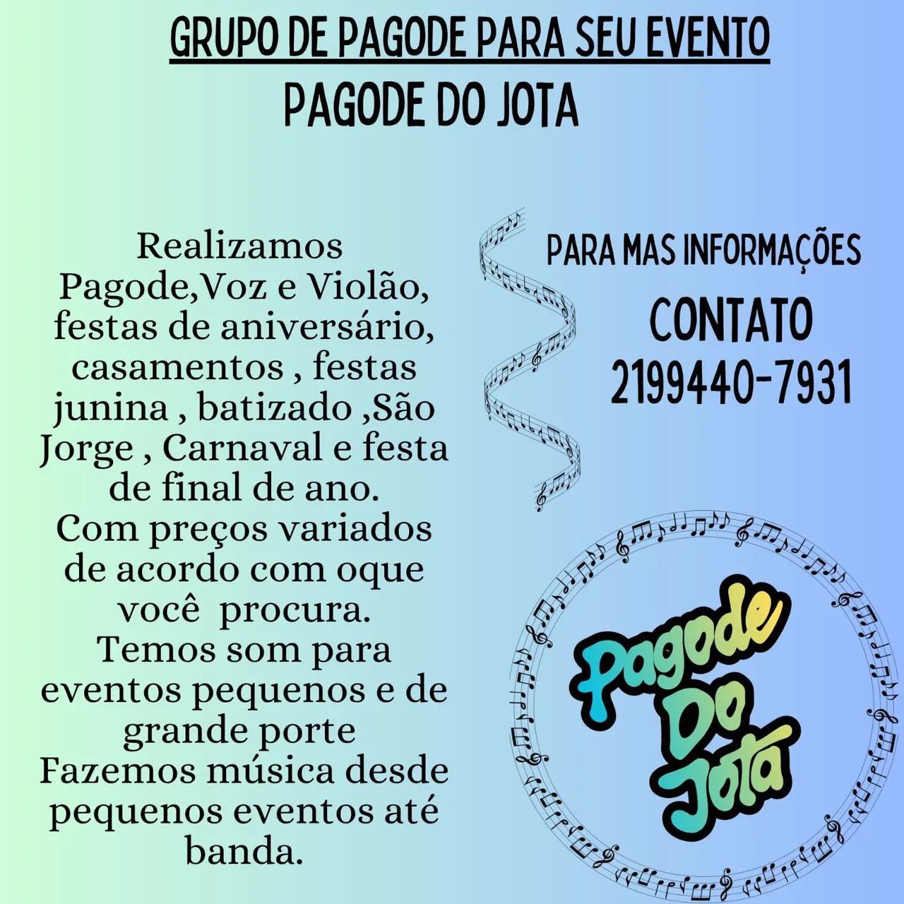 Samba e pagode para seu evento