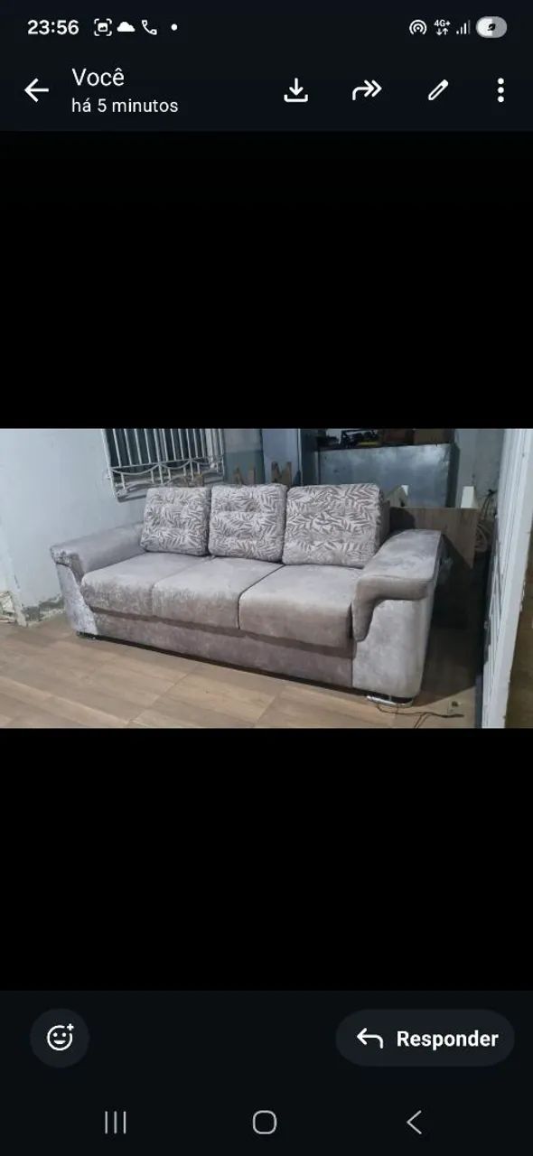 Vendo sofá de três lugares retrátil 65581376680323121