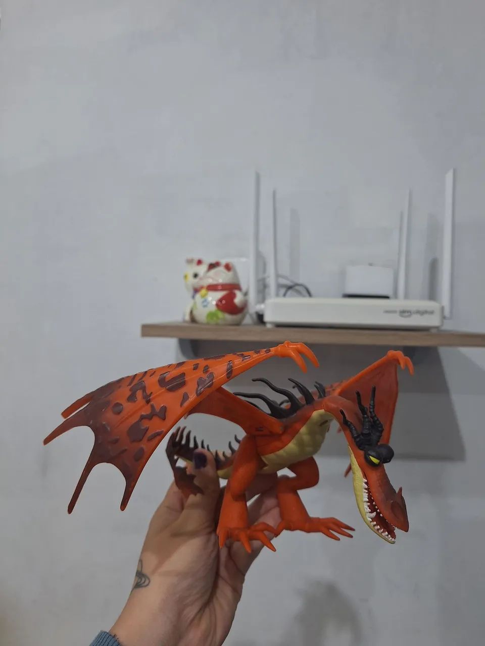 Boneco articulado como treinar seu Dragão Dente de anzol 