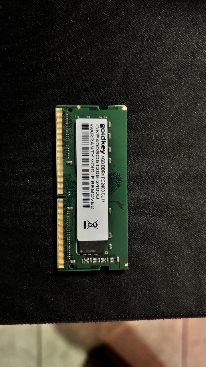 memória ram DDR4 4gb notebook