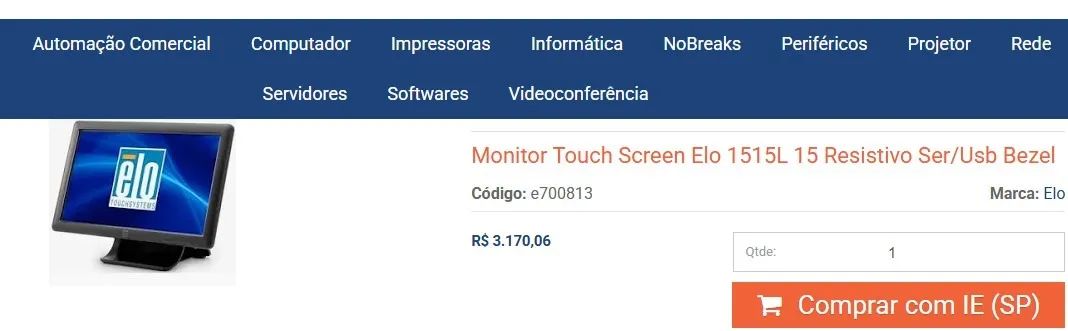 2 POR 1.500 Monitor Elo Touch Screen 15 Polegadas. - Foto 5