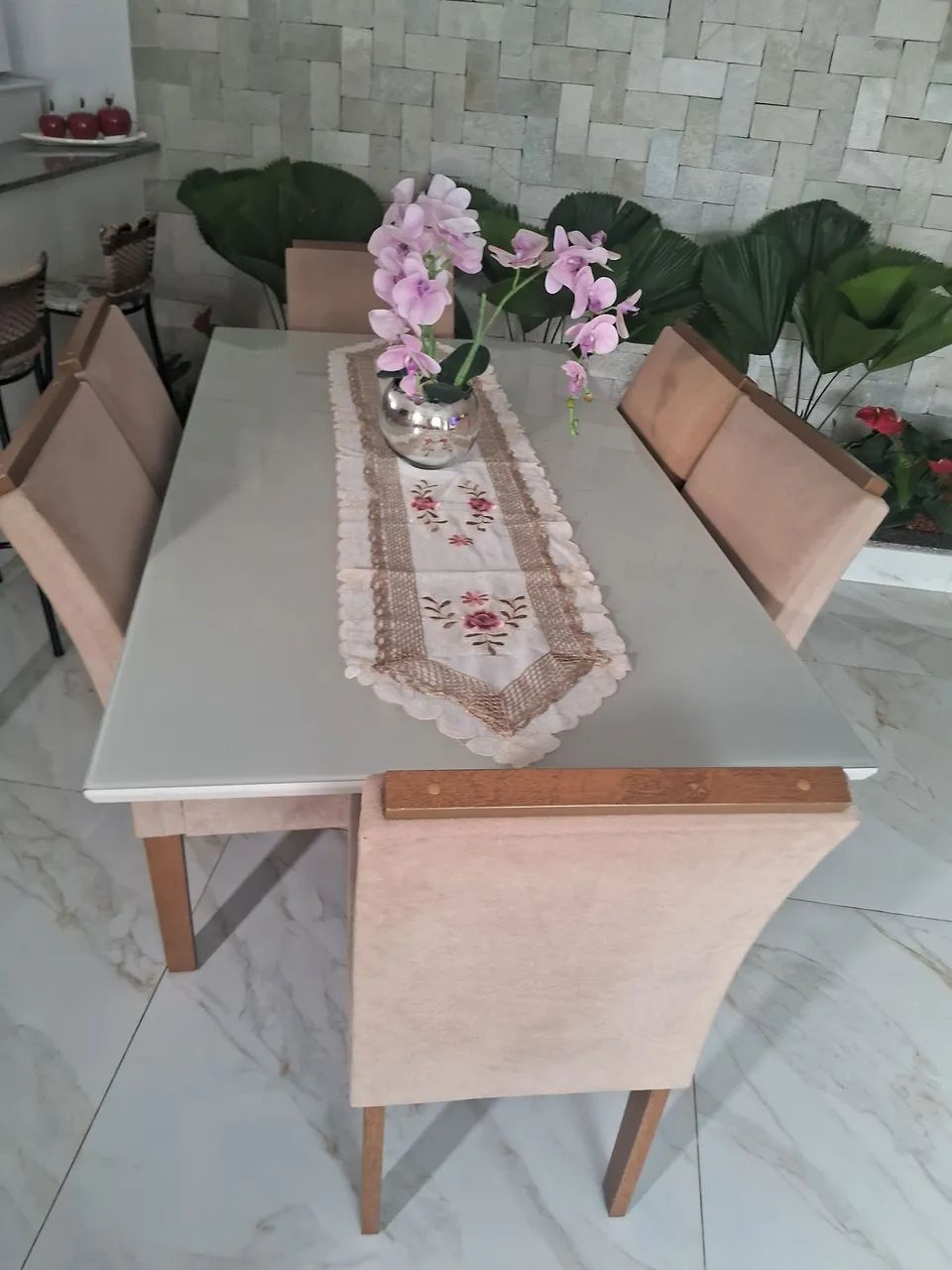 Conjunto de mesa de jantar com 6 cadeiras - Foto 3