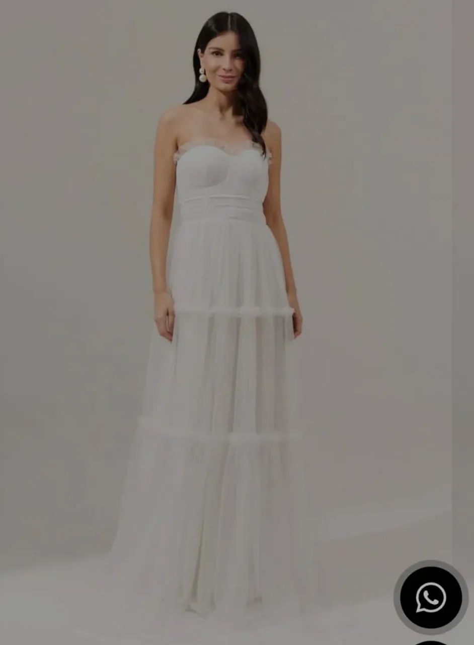 Vestido branco para noivas, debutantes e pré-wedding.