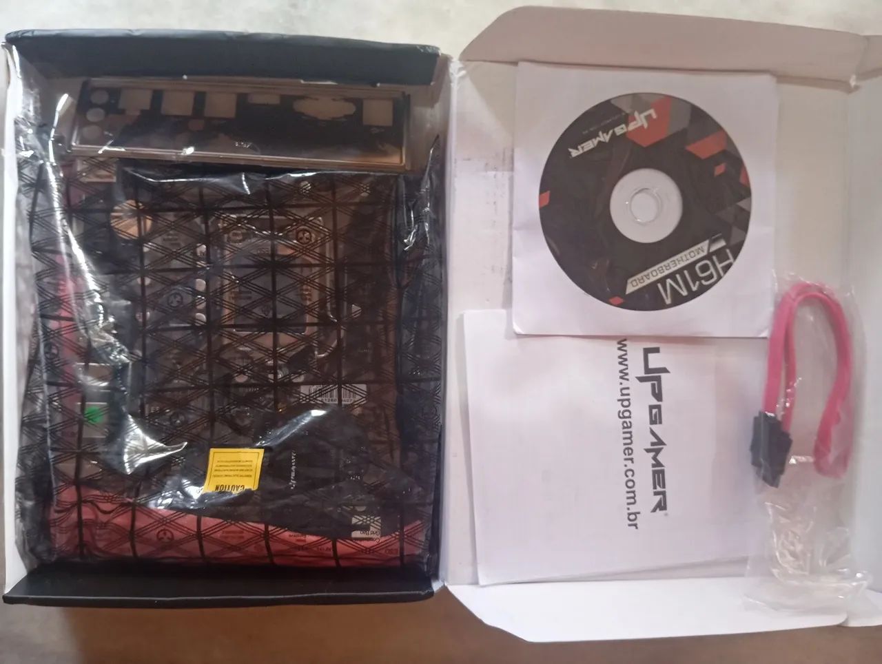 PLACA-MÃE H61 LGA 1155 + CAIXA E ACESSÓRIOS - Foto 2