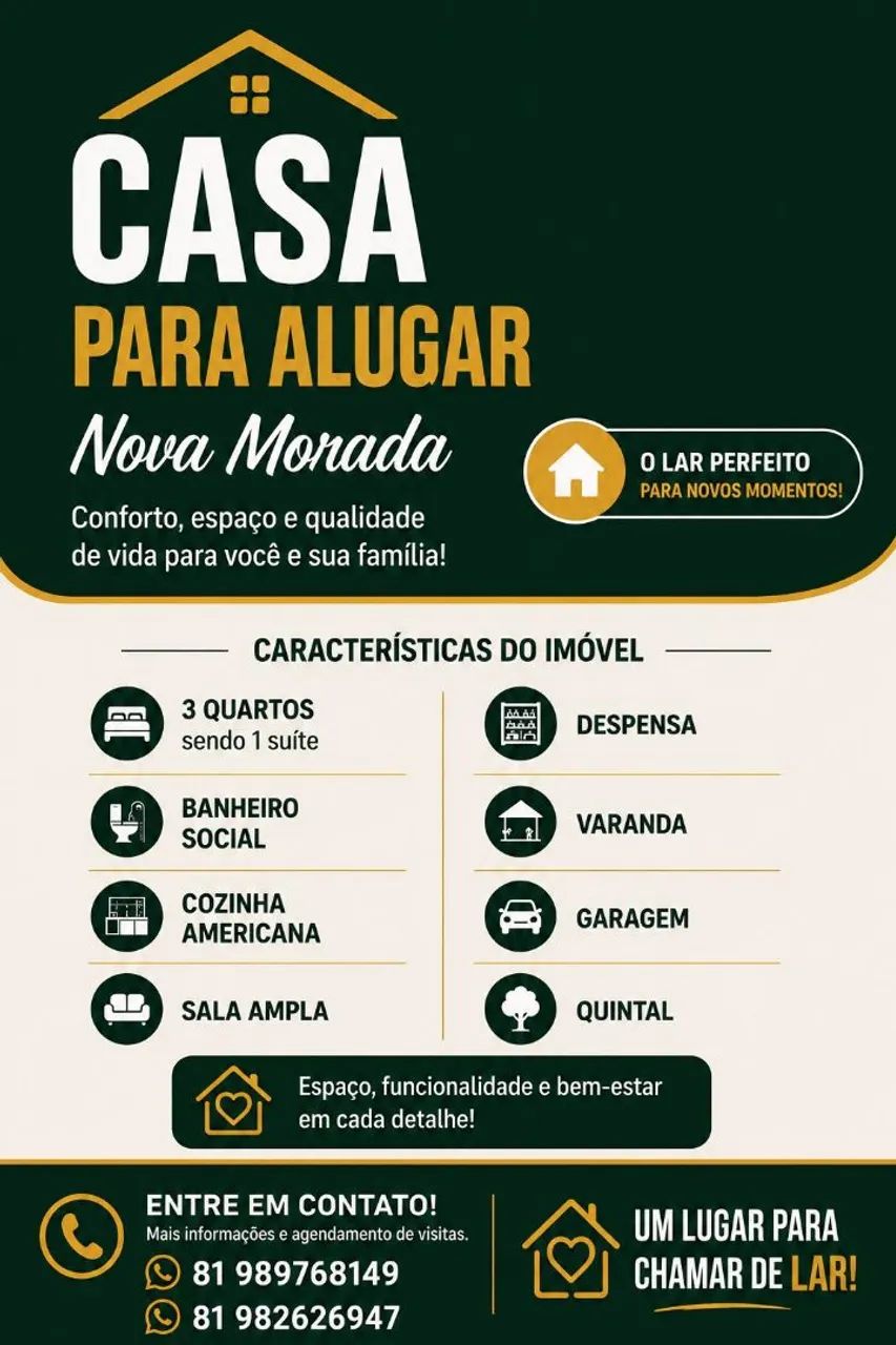 Casa grande para alugar 