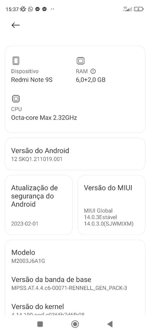 Celular Redimi note 9s