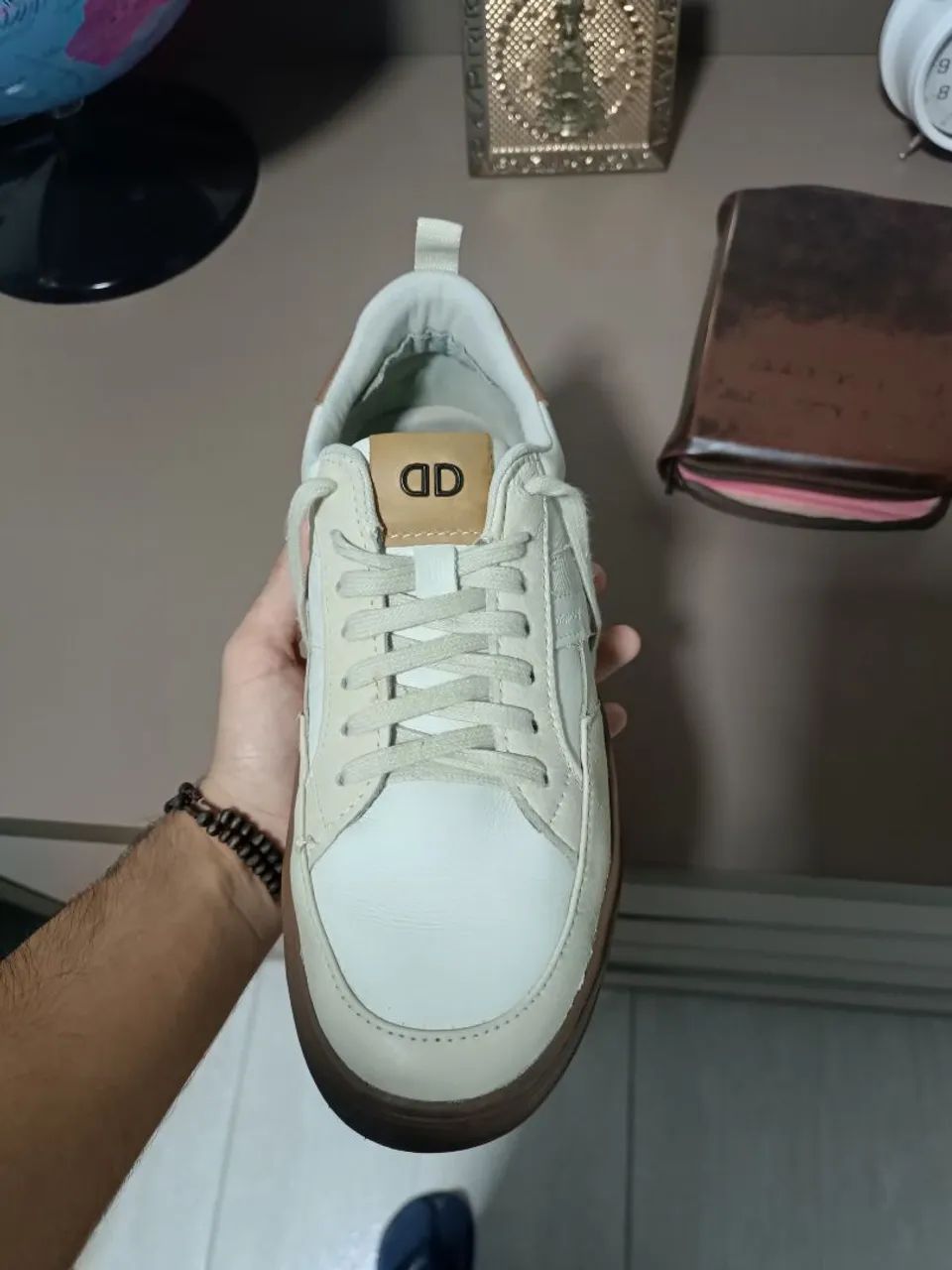 Sapatênis Democrata Denim Jay - Bege/Creme - Foto 3