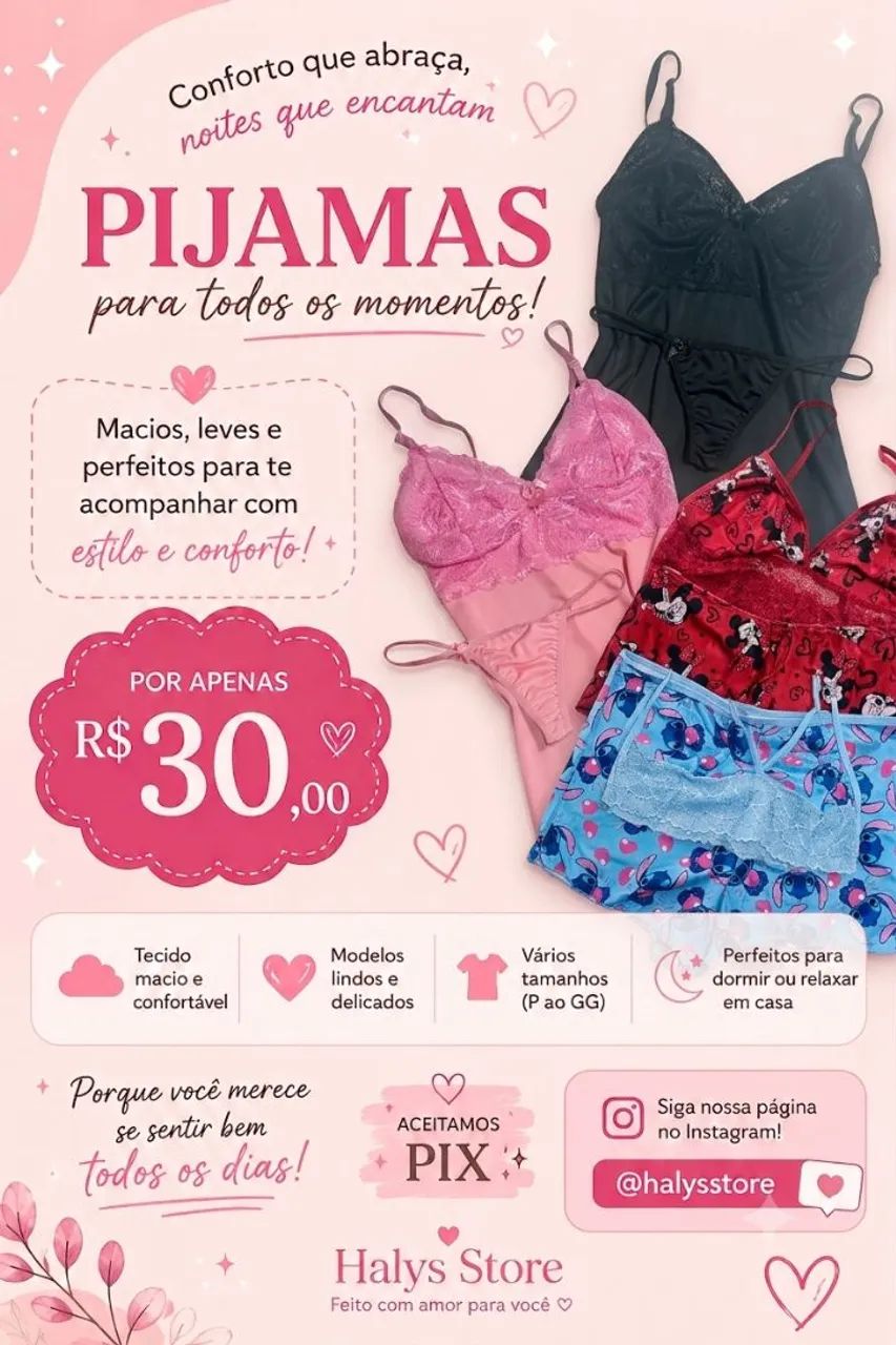 Pijamas femeninos 