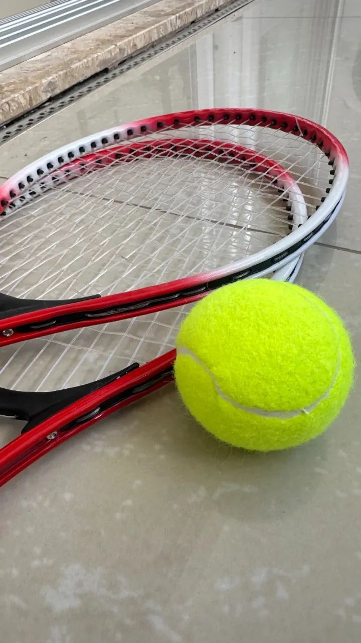 Kit 2 Raquete de Tenis Com 1 Bola E Capa Com Alça - Foto 5