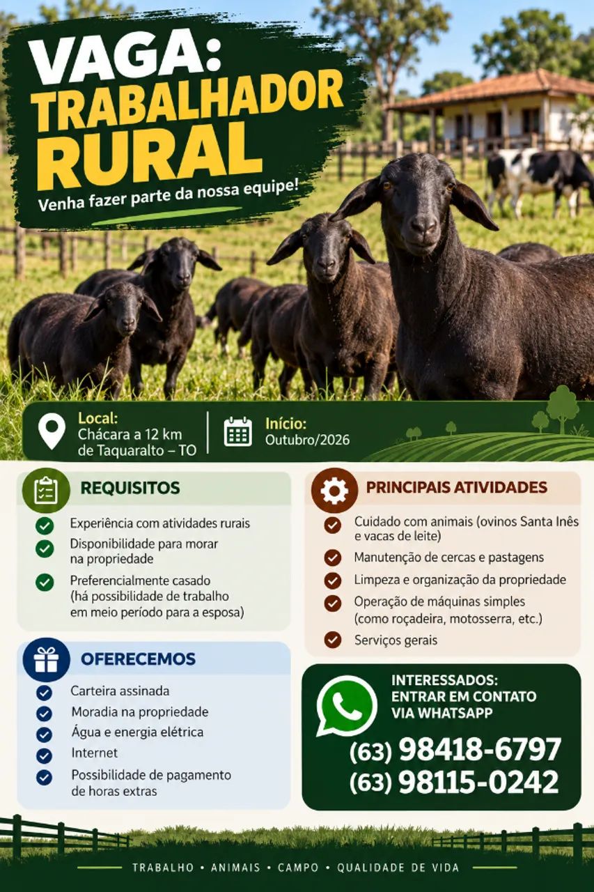Trabalhador rural - vaga