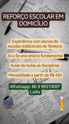 Aulas de reforço escolar