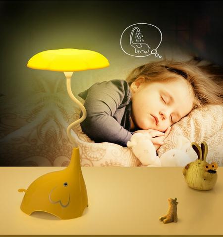 Luminária De Mesa USB Em formato de Elefante Touch Led