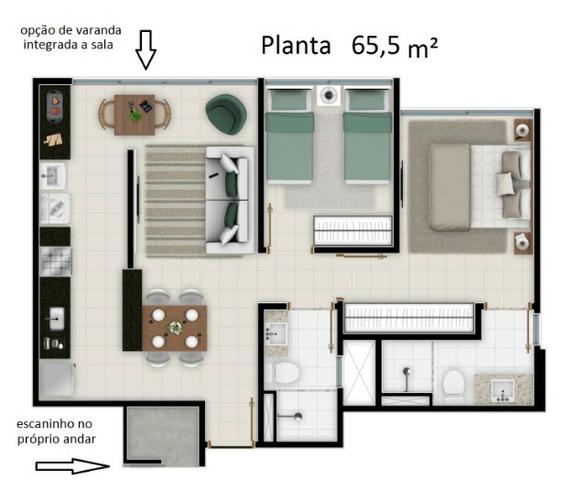 Apartamento 2 Qtos com suite no Terra Mundi Jd América só 239 Mil Nascente andar alto - Foto 16