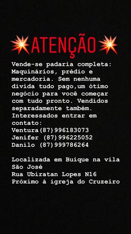 Vende-se padaria completa: prédio, maquinários, mercadorias. Sem dívidas, tudo pago - Foto 6