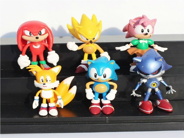 Kit com 06 personagens: - Amy ? Knuckles - Metal Sonic ? Sonic ? SuperSonic - Tails - Foto 3