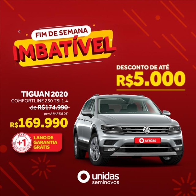 TIGUAN ALLSPACE COMFORTLINE 1.4 TSI 250 AUT. 2020 TOP DE LINHA