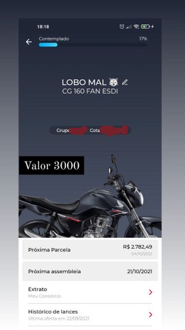 CONSÓRCIO HONDA CONTEMPLADO