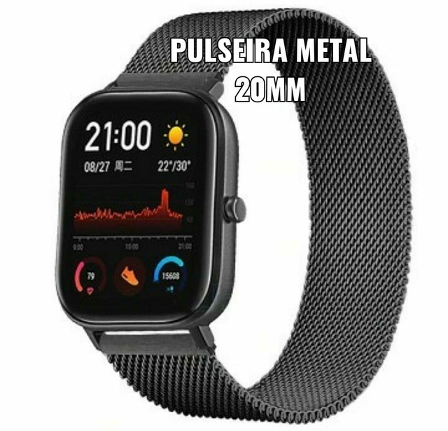 Pulseira Metal para Smartwatche 20mm - Foto 3