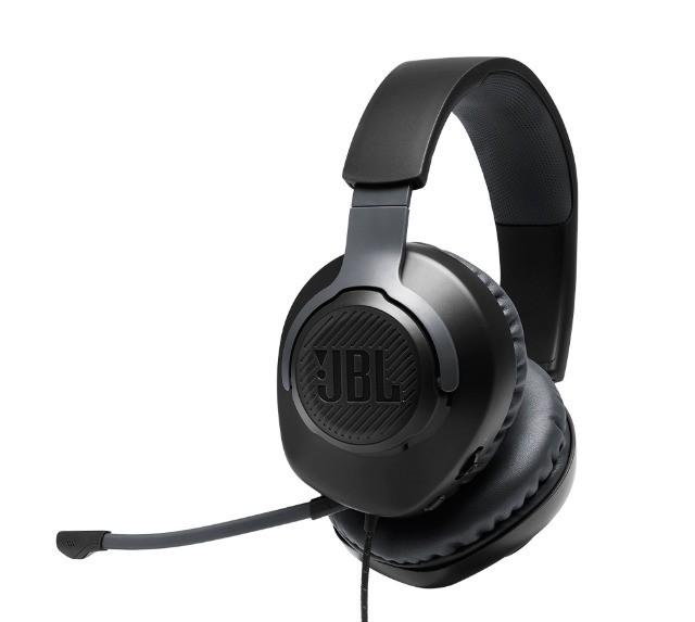 Fone de ouvido Gamer JBL Quantum 100 over-ear para jogos, com fio e microfone flip-up