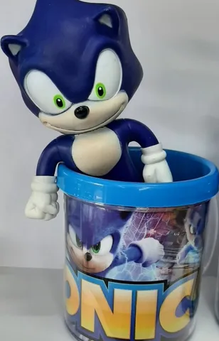 Boneco Sonic Shadow Preto 26cm Articulado Sega Coleção Caixa