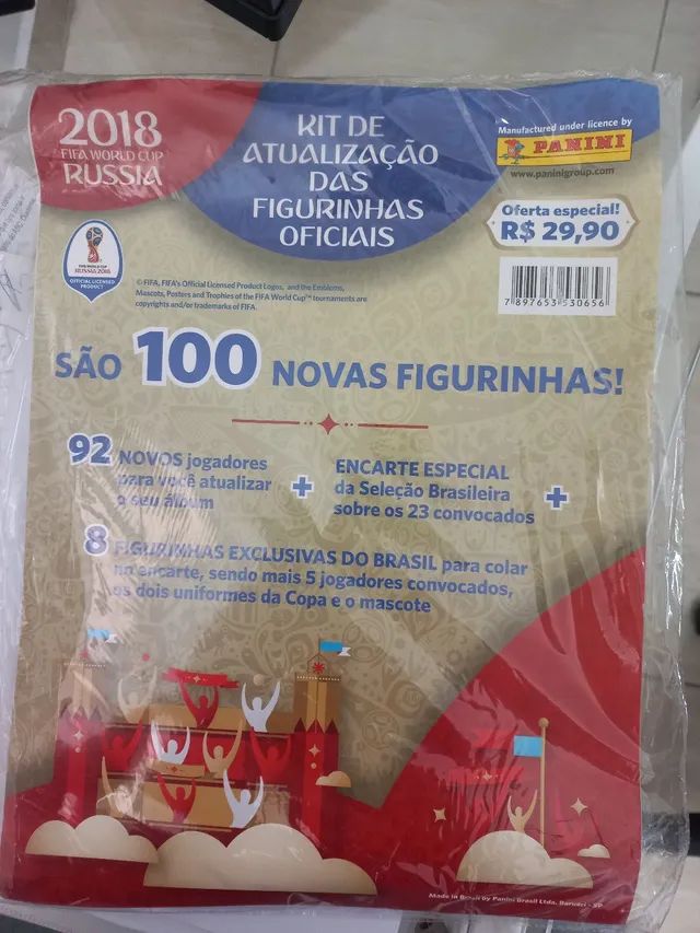 KIT COM 100 FIGURINHAS COPA DO MUNDO RUSSIA 2018