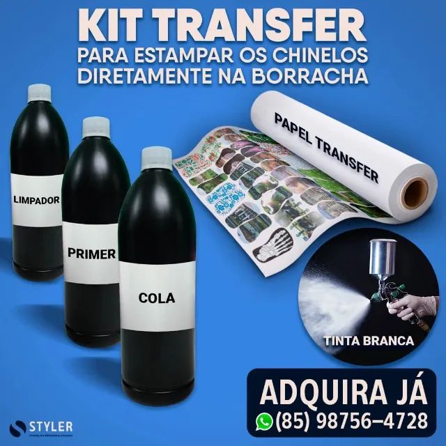 Kit Transfer Para Estampar Chinelos