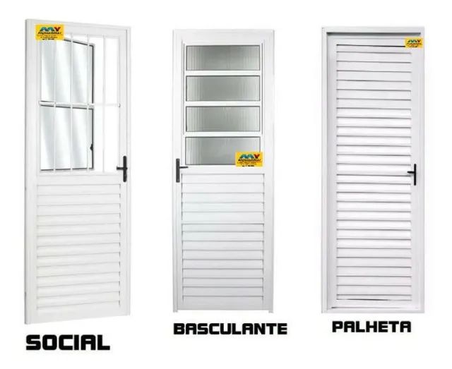 Porta de aluminio branco