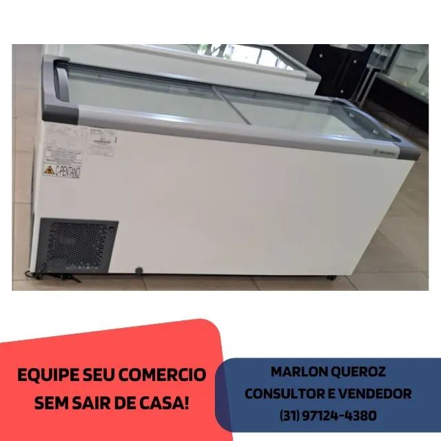 Congelador Tampa de Vidro Horizontal