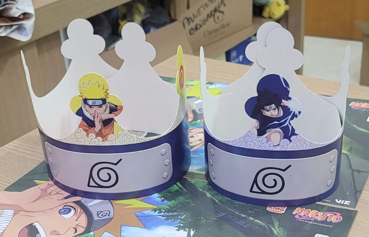 Coroas de Papel da coleção Naruto Burguer King 2024 (Novas )(Valor por unidade)