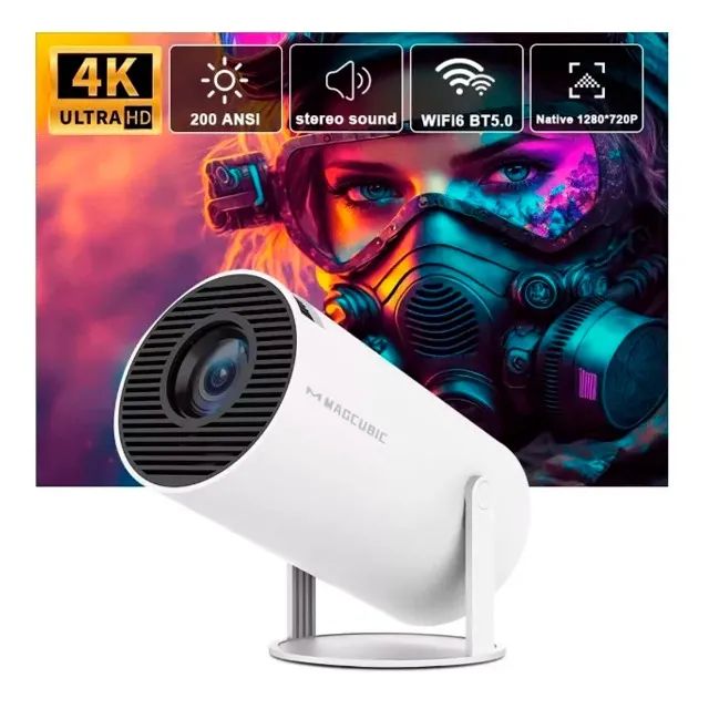 Projetor 4k Smart Android Wi-fi Bluetooth Espelhamento Celular HY400 - Foto 2