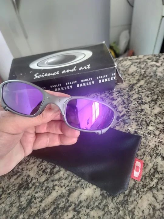 Óculos de Sol Oakley juliet - Prata e Roxo Violet NOVO 