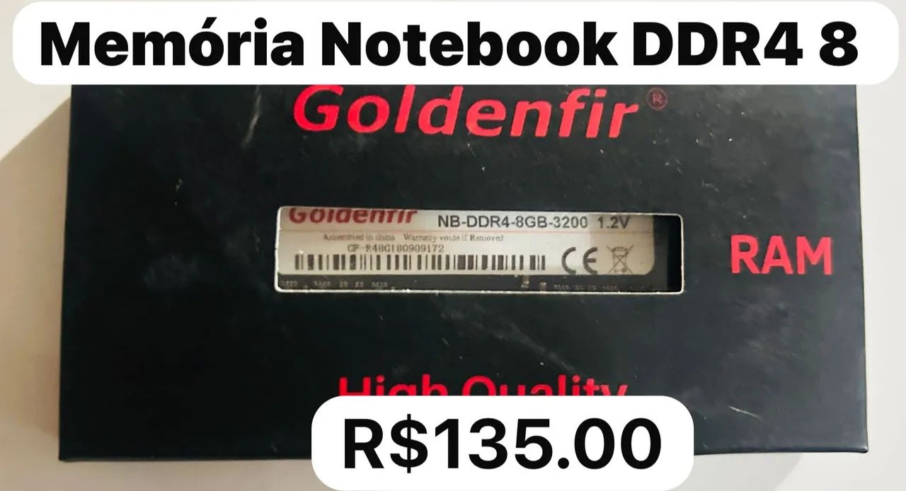 Memória Notebook DDR4 8GB 3200Mhz Goldenfir