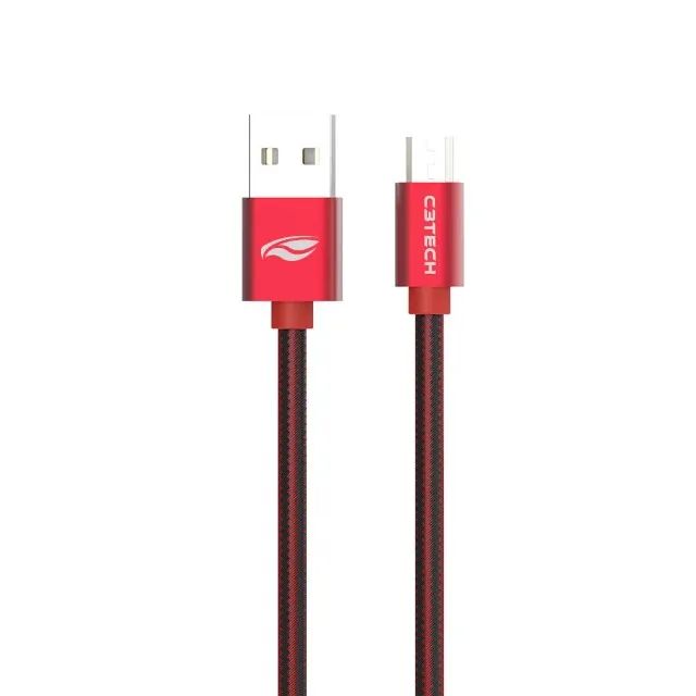 Cabo USB-Micro USB 2,0A 2m  Vermelho C3Tech - Foto 4