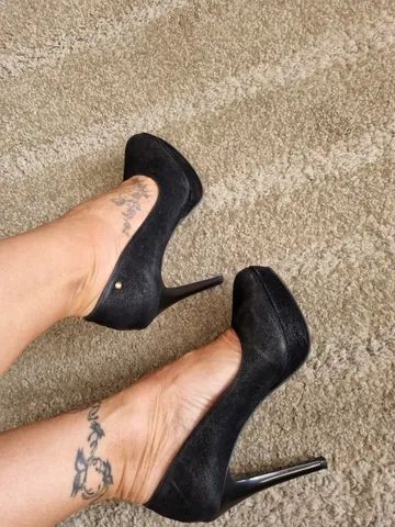 peep toe novo, couro, 34, sanden