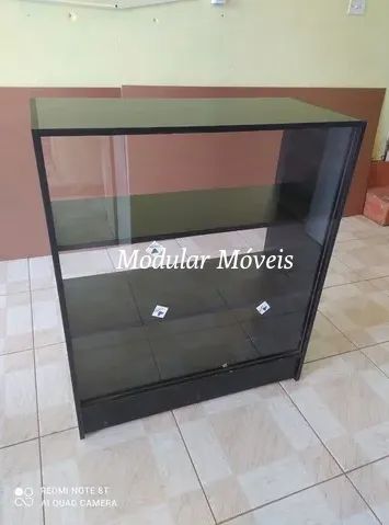 Balcão Caixa Vitrine em L + Balcão Vitrine - Preto - Foto 3