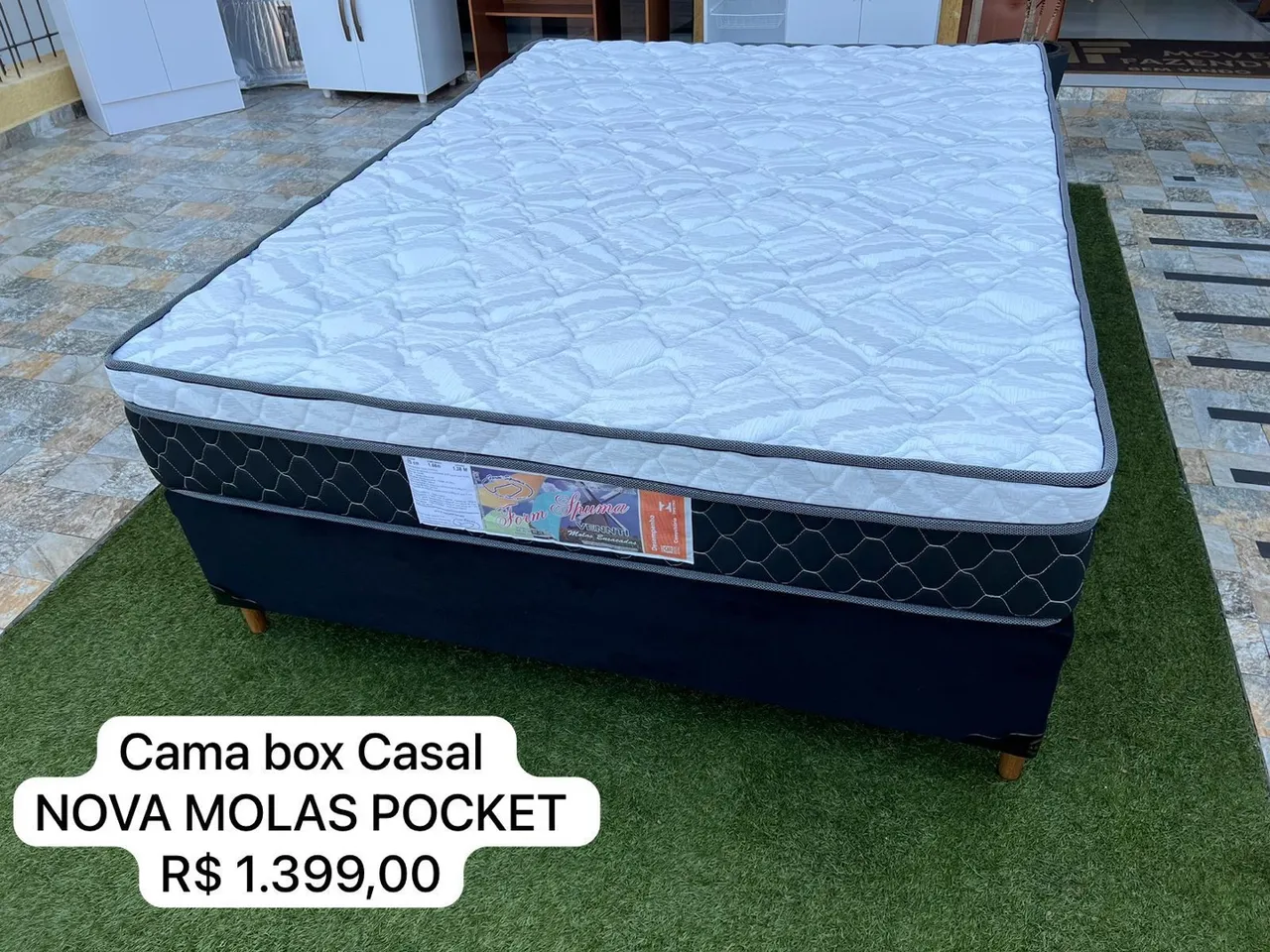 Cama Box Casal Nova Molas Pocket