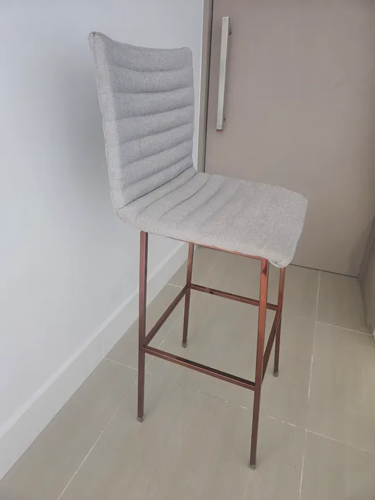 2 Banqueta alta estofada moderna SIERRA