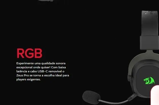 Headset Gamer Redragon Zeus Pro Black Bluetooth e USB 7.1 - Foto 6